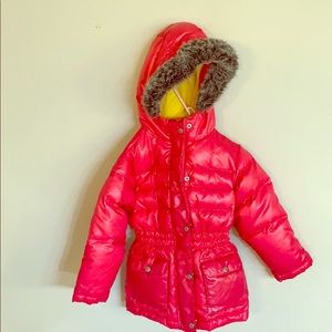 Hanna Andersen girls pink ski jacket size 110.